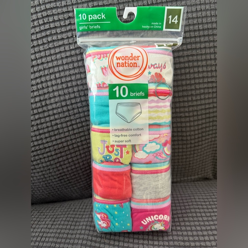 Wonder Nation Girls Underwear 10-Pack - Picture 4 of 8